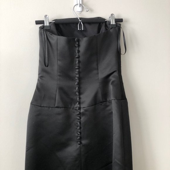 Black Satin Strapless Fitted Formal Grad Gown 6 $15 Dresses if you Buy 2 or more - Picture 6 of 9